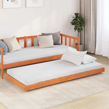  Ágykeret Faggyú barna 70 x 190 cm Tömör fenyőfa ágy és ágykellék