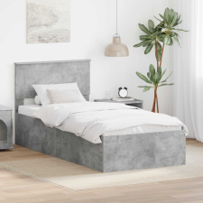  Ágykeret fejtámlával Beton Szürke 120 x 200 cm Faanyag ágy és ágykellék