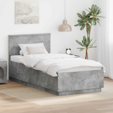  Ágykeret fejtámlával Beton Szürke 70 x 190 cm Faanyag ágy és ágykellék