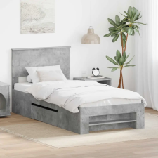  Ágykeret fejtámlával Beton Szürke 80 x 200 cm Faanyag ágy és ágykellék