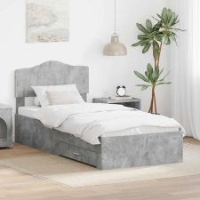  Ágykeret fejtámlával fiókkal Beton Szürke 90 x 190 cm Faanyag ágy és ágykellék