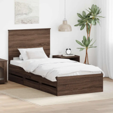  Ágykeret fiókkal fejtámlával Barna Tölgy 75 x 190 cm Mérnöki Fa ágy és ágykellék