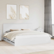  Ágykeret fiókkal fejtámlával Fehér 200 x 200 cm Mérnöki Fa ágy és ágykellék