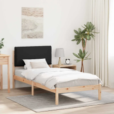  Ágykeret Kárpitozott Fejtámlával fejtámlával Fekete 90 x 190 cm ágy és ágykellék