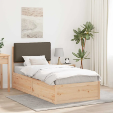  Ágykeret Kárpitozott Fejtámlával Tópszínű 90 x 200 cm ágy és ágykellék