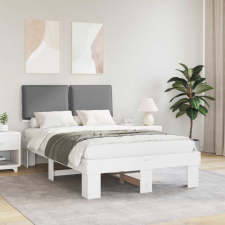  Ágykeret Kárpitozott Fejtámlával Világosszürke 120 x 190 cm ágy és ágykellék