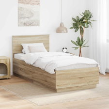  Ágykeret LED -es lámpákkal Sonoma tölgy 70 x 190 cm Faanyag ágy és ágykellék