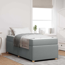  Ágykeret matraccal matracmal Világosszürke 90 x 200 cm szövet ágy és ágykellék