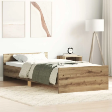  Ágykeret támlával Kézműves Tölgy 80 x 200 cm Szerelt Fa ágy és ágykellék