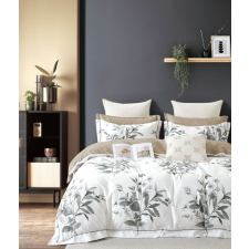  Ágyneműhuzat Adriana szürke fehér leveles 7 részes lakástextília