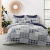 Ágyneműhuzat Nordic Flanel Kék szürke négyzetes 3 részes