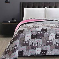  Ágytakaró CATS INVASION szín szürke nyomott anyag mikroszálas 240x260 DecoKing lakástextília
