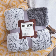  Ágytakaró pléd Nyuszi vajpuha kétoldalas  Sötétszürke 200x230cm lakástextília