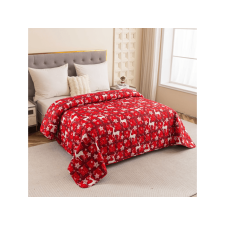  Ágytakaró VELVET CHRISTMAS mintával, piros Méret: 220 x 240 cm lakástextília