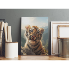  Ai Generált Állatos Vászonkép - Tigris Selfie grafika, keretezett kép