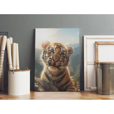 Ai Generált Állatos Vászonkép - Tigris Selfie grafika, keretezett kép