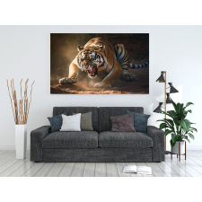  Ai Generált Állatos Vászonkép - Vad Tigris grafika, keretezett kép