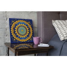 Ai Generált Mandala Vászonkép - Színek Játéka Mandala grafika, keretezett kép