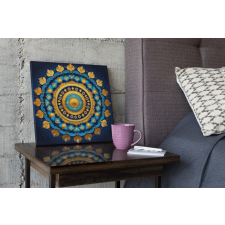 Ai Generált Mandala Vászonkép - Tündérkert Mandala grafika, keretezett kép