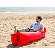 Air lazy bag pumpa nélkül felfújható matrac, 220cm x 70cm, piros strandjáték