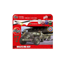  Airfix Willys MB Jeep 1:72 makett készlet festékkel, ragasztóval (A55117A) makett