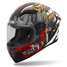 AIROH Connor Samurai zárt motoros bukósisak matt fekete-piros-barna-szürke bukósisak