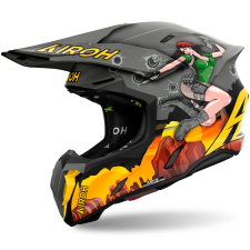 AIROH Twist 3 Adventure motokrossz bukósisak szürke-sárga bukósisak
