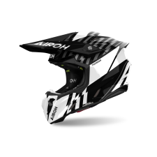 AIROH Twist 3 Thunder 2024 motokrossz sisak fényes fekete-fehér bukósisak