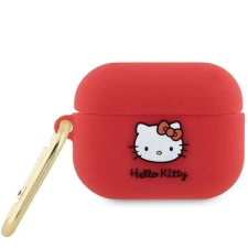 Airpods Pro 2 tok, Hello Kitty, szilikon, 3D, piros fülhallgató, fejhallgató tok