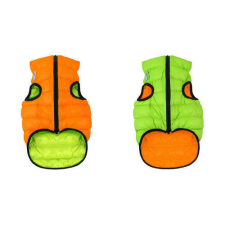 AiryVest kutyaruha kifordítható, M 40, narancs- világos zöld kutyaruha