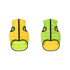 AiryVest kutyaruha kifordítható, S 35,zöld-sárga kutyaruha