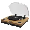Aiwa GBTUR-200WD lemezjátszó beépített hangszóróval, MP3 rögzítéssel, Bluetooth-szal (fa szín)