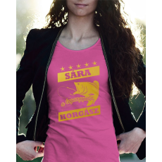  Ajándék horgászoknak - Neves női póló horgászoknak