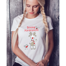 Ajándék karácsonyra - Karácsonyi női póló - Boldog Karácsonyt