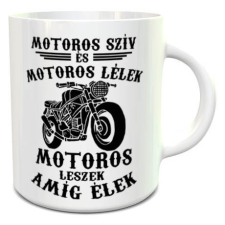 Ajándék motorosoknak - Motoros szív bögre bögrék, csészék