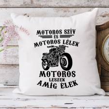  Ajándék motorosoknak - Motoros szív párna lakástextília