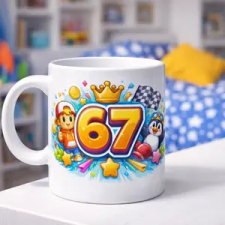 Ajándékbor Kft 67 Gamer Bögre – Menő Számos Minta Gyerekeknek Egyedi Ajándék ajándéktárgy