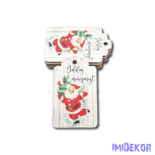  Ajándékcímke 5db/csomag 6,5x4cm - Boldog Mikulás dekorációs kellék