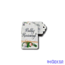  Ajándékcímke 5db/csomag 6,5x4cm - Márványos dekorációs kellék