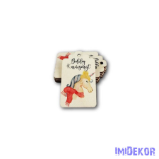 Ajándékcímke 5db/csomag 6,5x4cm - Unikornis dekorációs kellék
