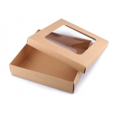  Ajándékdoboz átlátszó tetővel - 4 db/csomag dekorációs kellék