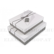  Ajándékdoboz masnis ezüstleveles ajándéktárgy