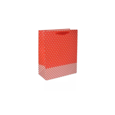  Ajándéktasak - kicsi (piros, fehér pöttyökkel) party kellék