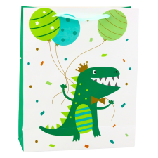 Ajándéktáska Dinoszaurusz lufikkal 32 x 26 x 10 cm ajándéktasak