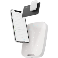 AJAX Keypad Plus WH fehér proxy olvasós vezetéknélküli kezelő biztonságtechnikai eszköz