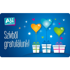 AJI feltölthetõ ajándékkártya-Gratuláció vásárlási utalvány