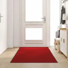  Ajtószőnyeg Piros és Fekete 120 x 300 cm 100% Poliamid lakástextília
