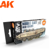 AK-interactive AK INTERACTIVE AFV Middle East War Colors akrilfesték készlet 6x 17ml