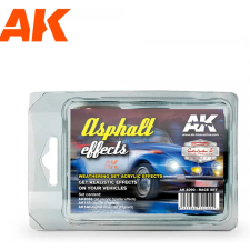 AK-interactive AK INTERACTIVE Asphalt Effects Race Set pigment és akrilfesték készlet makett