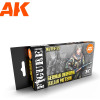 AK-interactive AK INTERACTIVE Figure WWII German uniform Italian pattern akrilfesték készlet 6x 17ml
